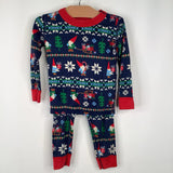 Size 3 (100): Hanna Andersson Navy Elf Holiday 2pc Holiday PJs