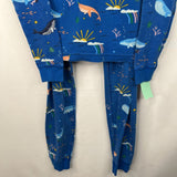 Size 12 (150): Hanna Andersson Blue Sea Print 2pc PJs