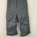 Size 3: Columbia Orange/Grey Fleece Upper Snow Bib