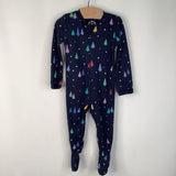 Size 6-9m: Primary Blue Tree Print 1pc Footy PJs