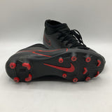 Size 2Y: Nike Black/Red Indoor Lace Up Soccer Cleats