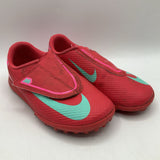 Size 11: Nike Pink/Blue Velcro Outdoor Soccer Cleats