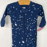 Size 0-3m (50): Hanna Andersson Blue Stars Print 1pc PJs