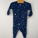 Size 0-3m (50): Hanna Andersson Blue Stars Print 1pc PJs