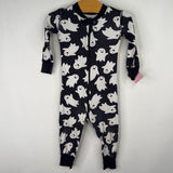 Size 18-24m: Hanna Anderson Black/White Ghost Print 1pc PJs