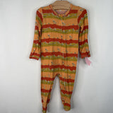 Size 6-9m: Kate Quinn Orange/Yellow Desert Zip-Up 1pc Footy PJs