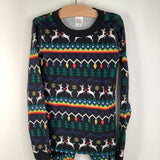 Size 10: Hanna Andersson Black/Multicolor Tree/Lights Dear PJs