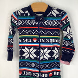 Size 12-18m (75): Hanna Andersson Blue/Colorful Snowflake Print 1pc PJs