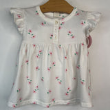 Size 6-9m: Rabbit + Bear Pink/White Long Sleeve Onesie