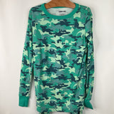 Size 12: Lands' End Green Camo 2pc PJs