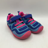 Size 5.5: Pedi Ped Blue/Pink Velcro Strap Sneakers