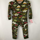 Size 18-24m: Piccolina Green Dinosaur Print 1pc PJs