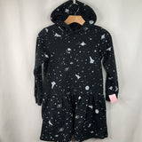 Size 8 (130): Hanna Andersson Black/White Space Print Sweatshirt Dress