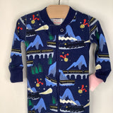 Size 3-6m (60): Hanna Andersson Blue Polar Express Holiday 1pc PJs