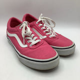 Size 4Y: Vans Pink/White Lace-Up Sneakers
