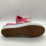 Size 4Y: Vans Pink/White Lace-Up Sneakers