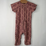 Size 3-6m: Kate Quinn Pink/Purple Flower Short Sleeve Romper
