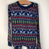 Size 8 (130): Hanna Andersson Blue Elf 2pc PJs