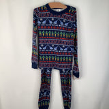 Size 8 (130): Hanna Andersson Blue Elf 2pc PJs