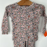 Size 18-24m: Gap White/Colorful Floral 2pc PJs