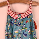 Size 2-3: Baby Boden Blue Beach Print Tank Romper