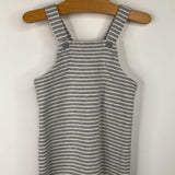 Size 18-24m (80): Hanna Andersson Grey/White Striped Cozy Tank Romper