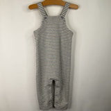 Size 18-24m (80): Hanna Andersson Grey/White Striped Cozy Tank Romper