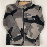 Size 3: Columbia Grey/Black Camo Zip-Up Fleece Coat