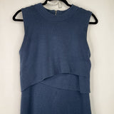Size S: Ripe Blue Cozy Cap Sleeve Dress
