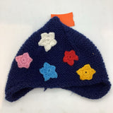 Size OS Baby/Toddler Navy/Colorful Stars Knitted Hat