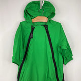 Size 2: Hapiu Green/Black Zip-Up Rain Suit