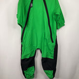 Size 2: Hapiu Green/Black Zip-Up Rain Suit