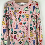 Size 8 (130): Hanna Andersson Pink Princesses Print 2pc PJs