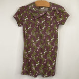 Size 2: Kate Quinn Purple Berries Collared Shorty Romper