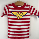 Size 3 (90): Hanna Andersson Wonder Woman Print 2pc Shorty PJs