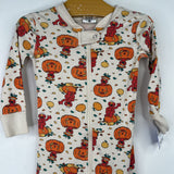 Size 2 (85): Hanna Andersson Creme/Halloween Elmo Print 1pc PJs