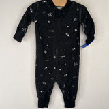 Size 0-3m (50): Hanna Andersson Black Outer Space 1pc PJs