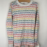 Size 12 (150): Hanna Andersson White Rainbow Loved 2pc PJs