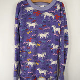 Size 12 (150): Hanna Andersson Purple Unicorn 2pc PJs