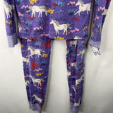 Size 12 (150): Hanna Andersson Purple Unicorn 2pc PJs
