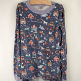 Size 12 (150): Hanna Andersson Blue Fairy Tale 2pc PJs