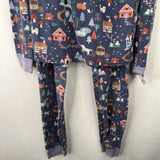 Size 12 (150): Hanna Andersson Blue Fairy Tale 2pc PJs