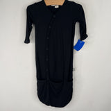 Size 0-3m Kyte Black Long Sleeve Nighty