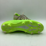 Size 5.5Y: Crazyfast White/Green Lace-Up Lacrosse Cleats