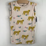 Size 10: Tea Cream Leapard Print 2pc Tank Pj