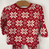 Size 2 (85): Hanna Andersson Red/White Snowflakes Print 2pc PJs