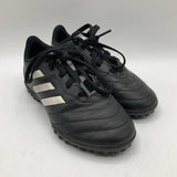 Size 12.5: Adidas Black/White Lace-Up Soccer Cleats