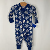 Size 3-6m (60) Hanna Andersson Blue/White Snowflakes Holiday 1Pc Pj