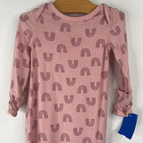 Size 3-6m (60): Hanna Andersson Pink Rainbow Long Sleeve Nighty PJS