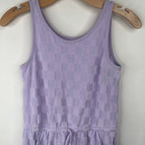 Size 10-12: Old Navy Purple Checkered Terry Cloth Tank Shorty Romper